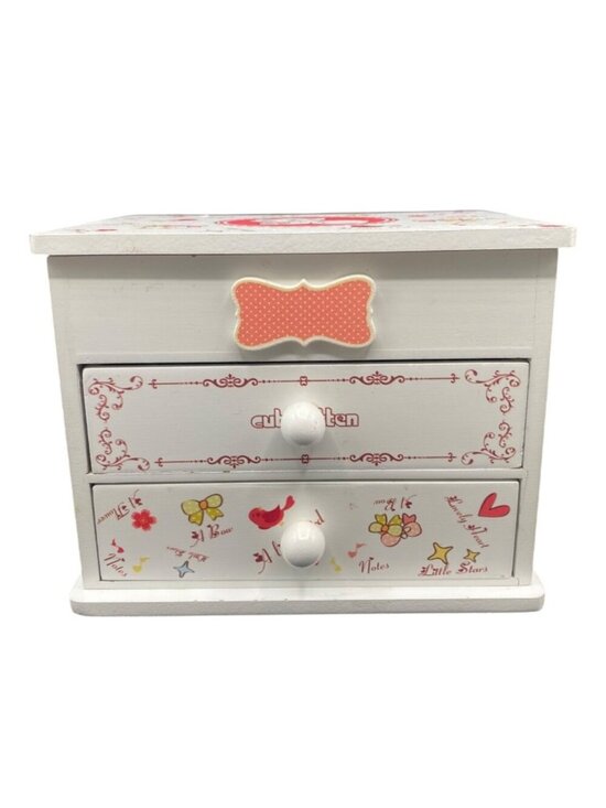 Ameziel Inc. Other - Kitten Wooden Musical Jewelry Box Cat Design Ballerina Drawer Pink Interior